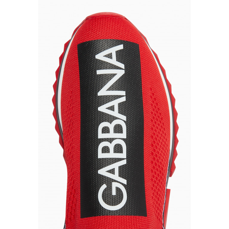Dolce & Gabbana - Sorrento Stretch-Knit Sneakers Red