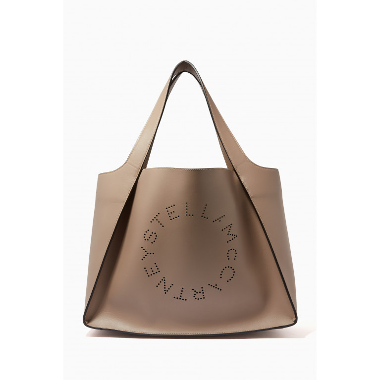 Stella McCartney - Stella Logo Tote Bag in Eco Alter Nappa Grey