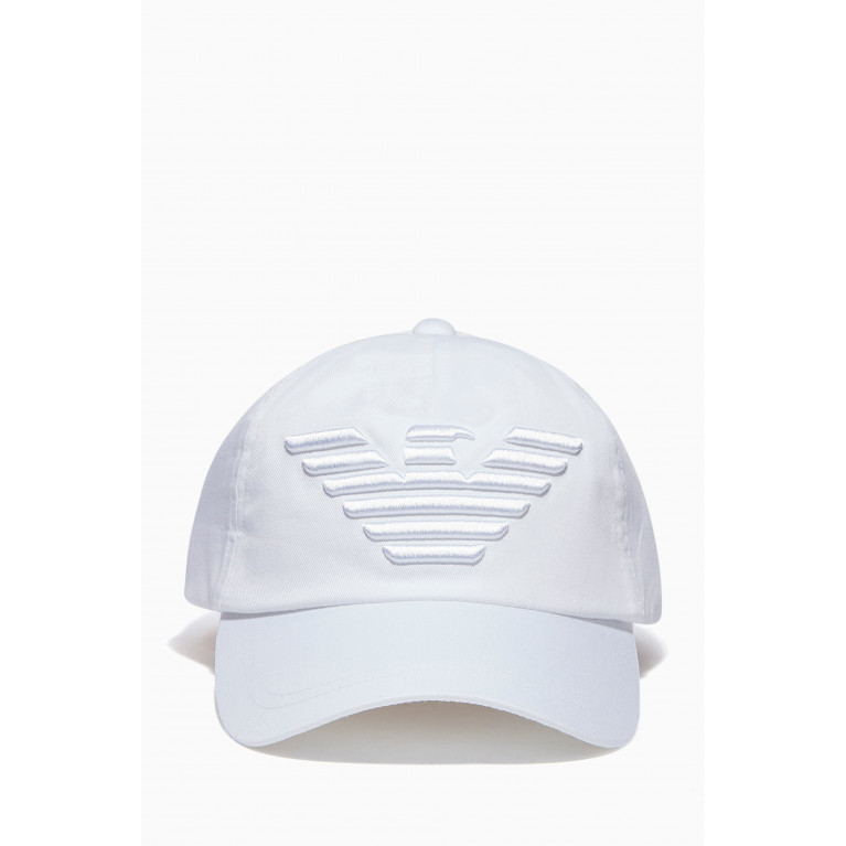 Emporio Armani - Embroidered Logo Baseball Cap White