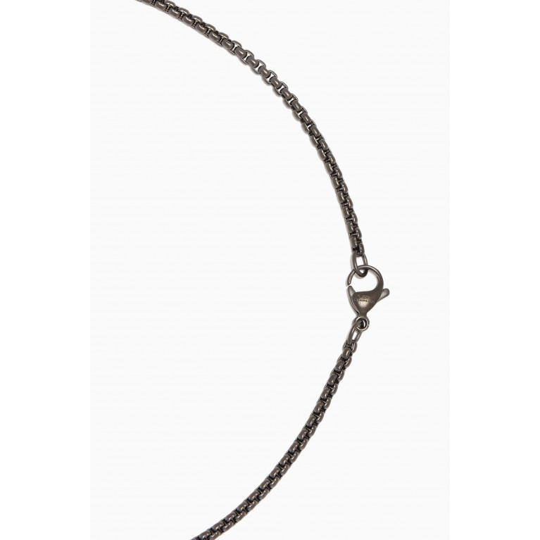 David Yurman - Small Box Chain Stainless Steel Necklace