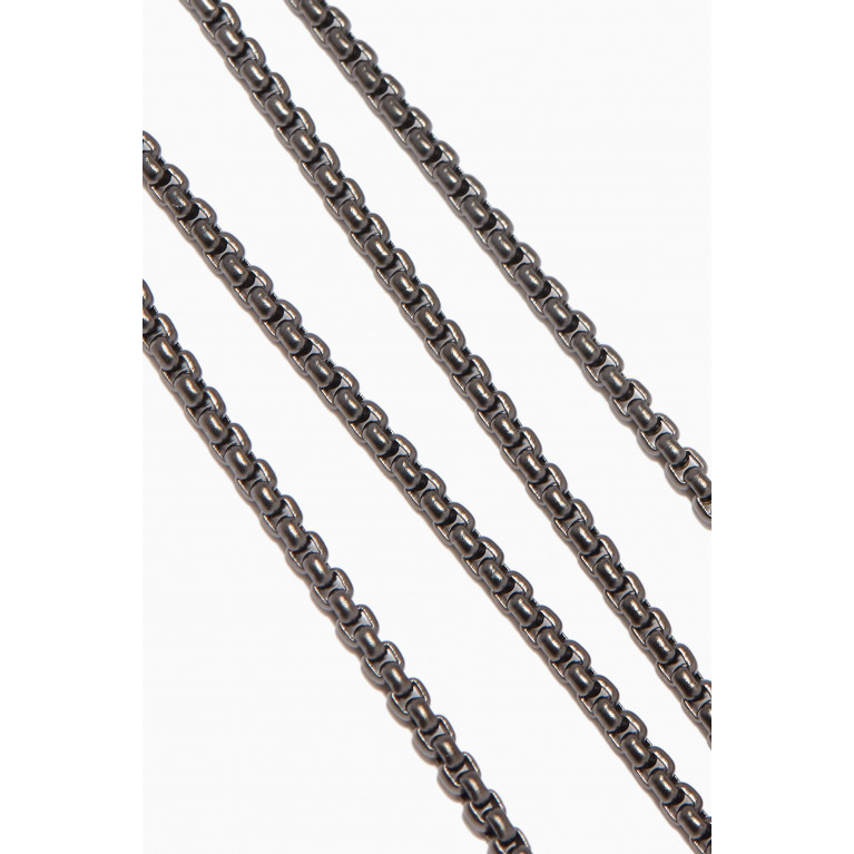 David Yurman - Small Box Chain Stainless Steel Necklace