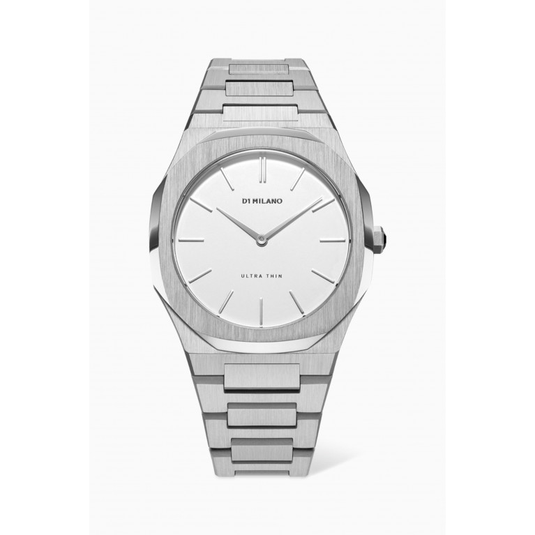 D1 Milano - Ultra Thin Bracelet 38mm Silver Steel Watch