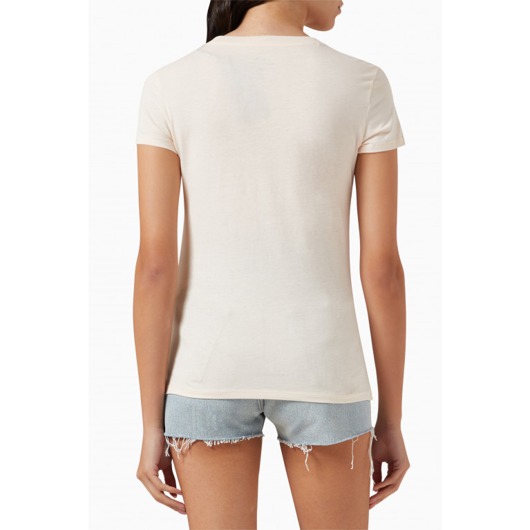 Armani Exchange - Sequin Logo Slim-fit T-shirt in Cotton-jersey Neutral
