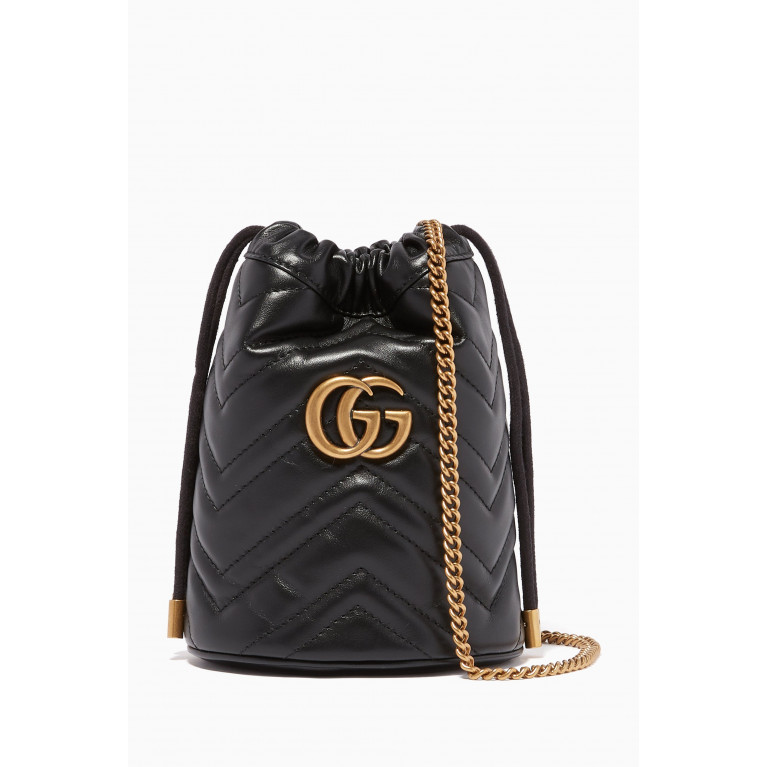 Gucci - GG Marmont Mini Bucket Bag Black