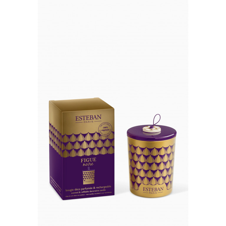 Esteban Paris Parfum - Figue Noire Refillable Decorative Scented Candle, 170g