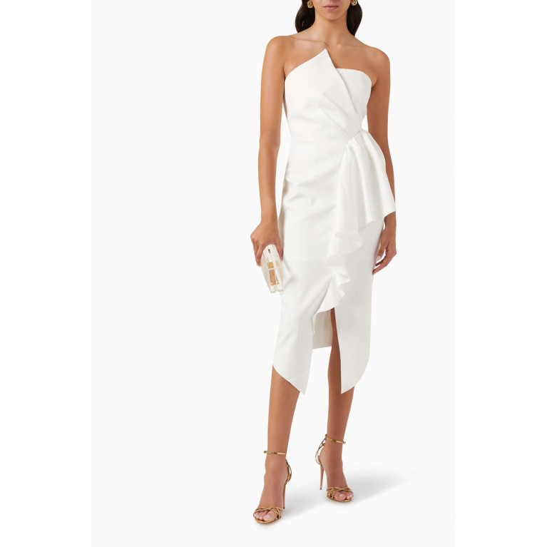 Elliatt - Reception Ruffled Dress White