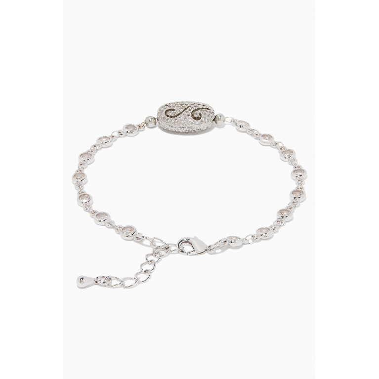 The Jewels Jar - Engraved Swirl Sparkle Bracelet