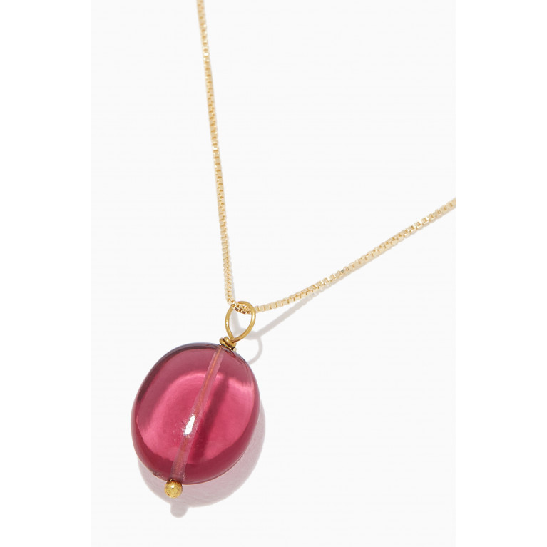 The Jewels Jar - Gold-Plated Tumble Stone Pendant Necklace