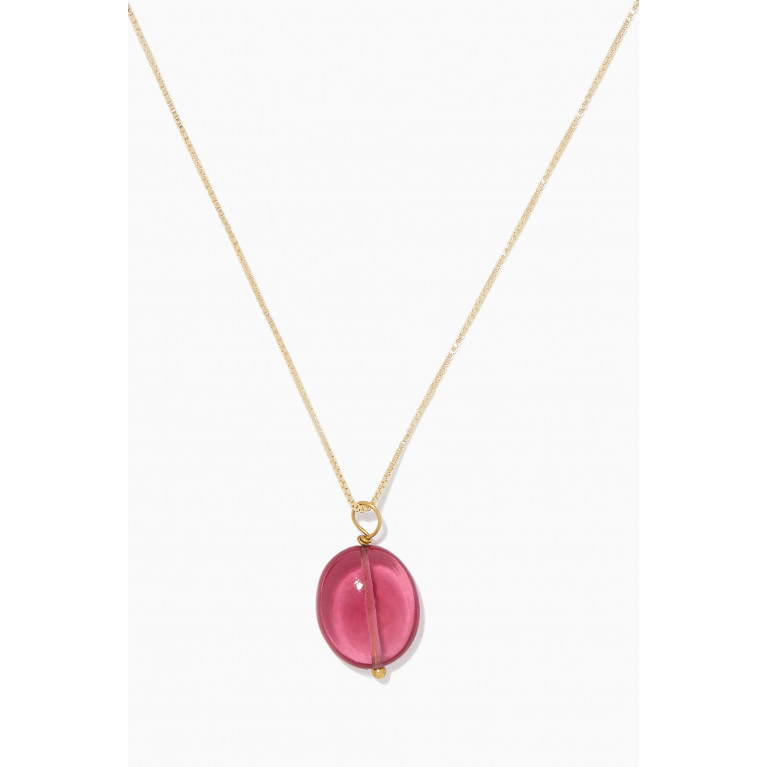 The Jewels Jar - Gold-Plated Tumble Stone Pendant Necklace