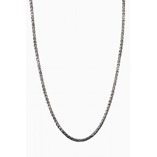 David Yurman - Small Box Chain Necklace in Sterling Silver, 2.7mm