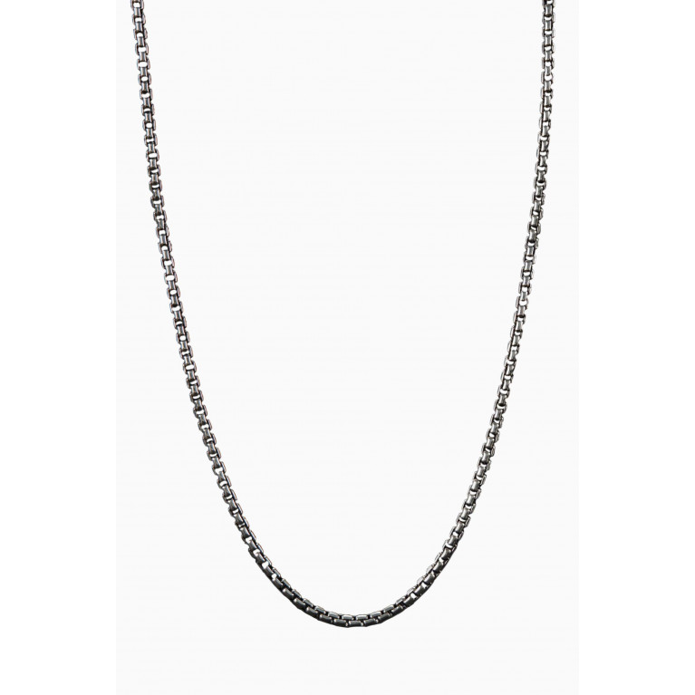 David Yurman - Small Box Chain Necklace in Sterling Silver, 2.7mm