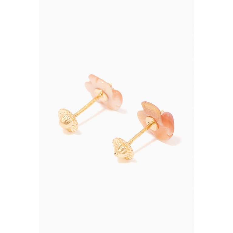 Baby Fitaihi - Floral Diamond Stud Earrings