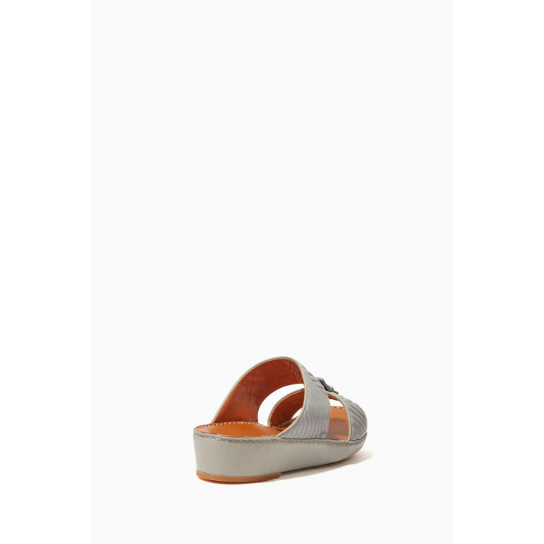 Private Collection - Cinghia Matelasse Chevron Lambskin Sandals