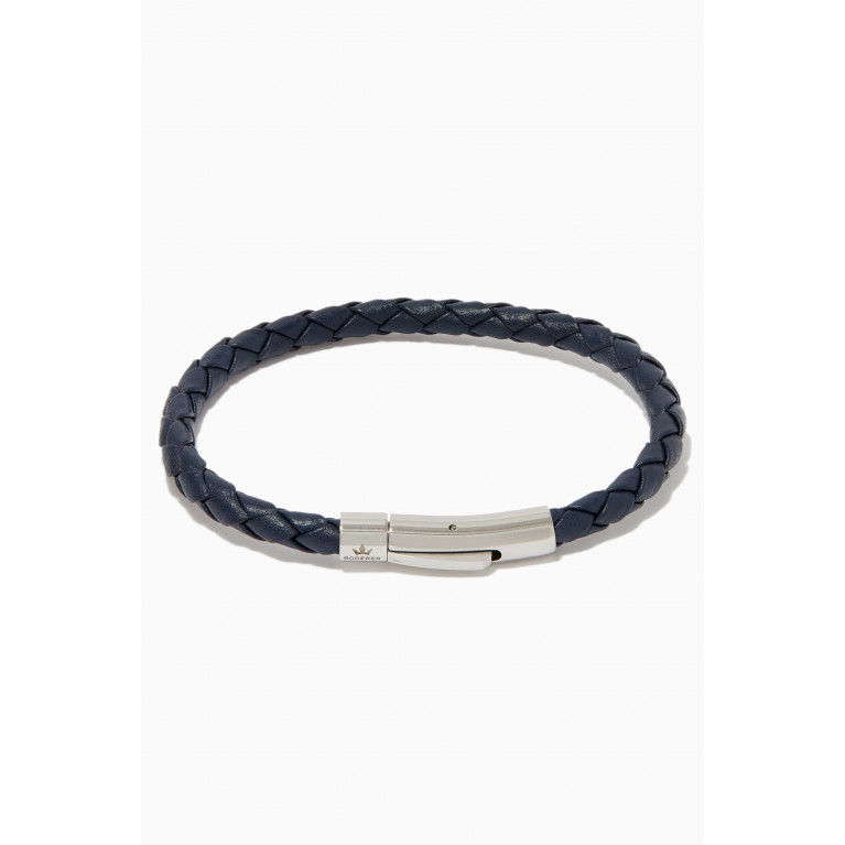 Roderer - Matteo Woven Leather Bracelet Blue