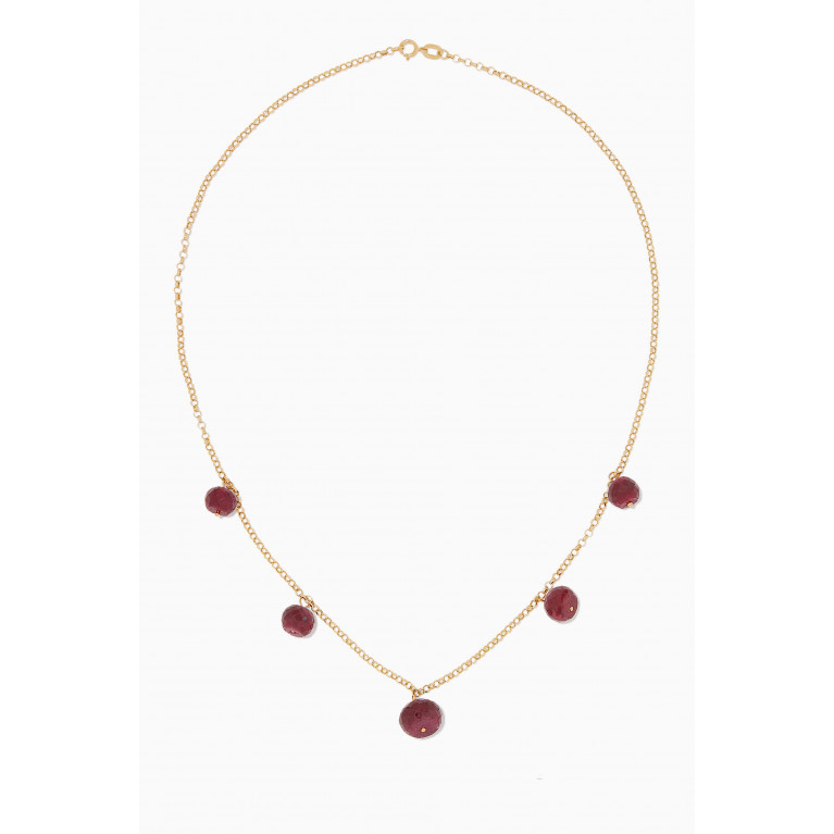 M's Gems - Gold & Ruby Necklace