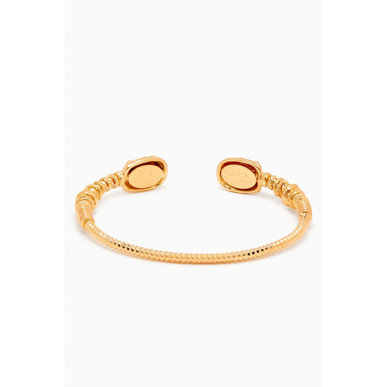 Gas Bijoux - Duality Scaramouche Twist Bracelet in 24kt Gold Plating Multicolour