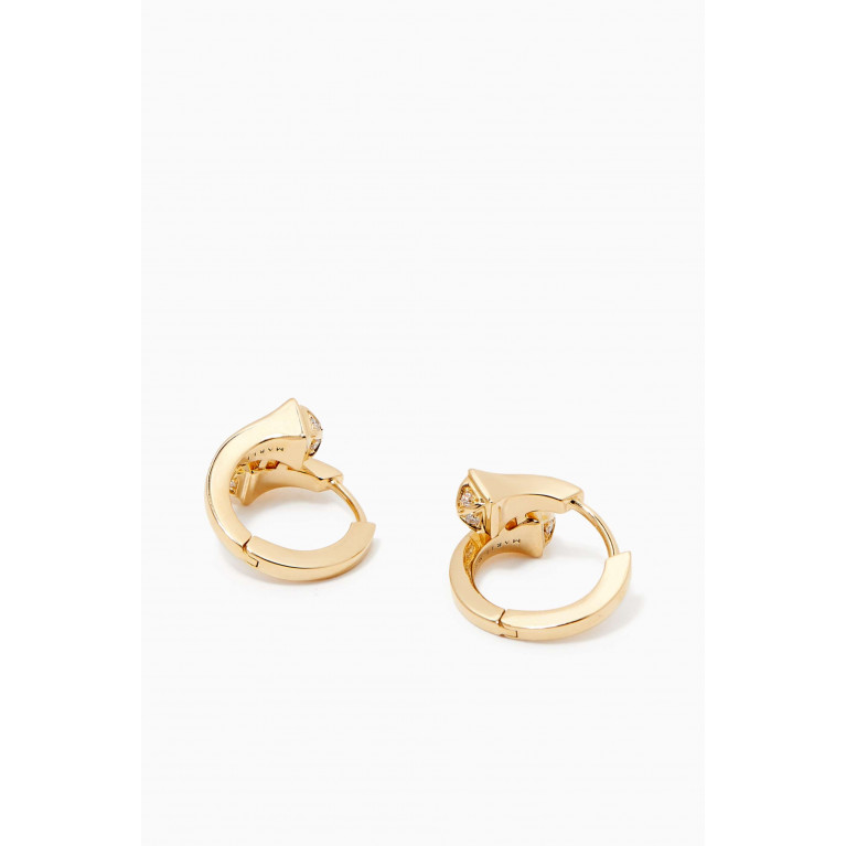 Marli - Cleo Pavé Diamond Huggie Earrings in 18kt Yellow Gold