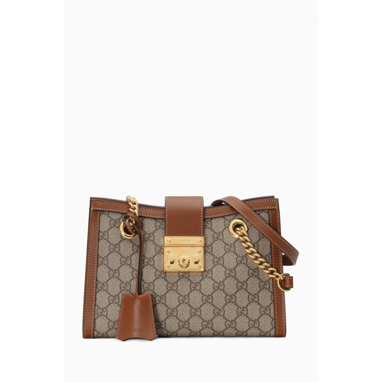 Gucci - Padlock Small Shoulder Bag in Leather Brown