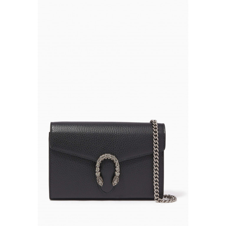 Gucci - Mini Dionysus Leather Chain Bag Black