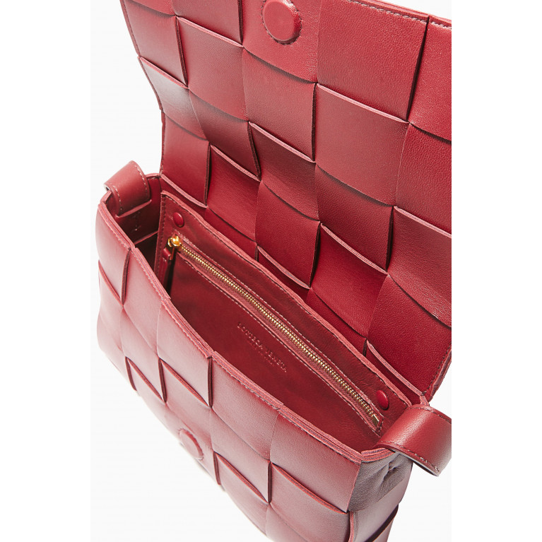 Bottega Veneta - Intrecciato Leather Cassette Bag Burgundy