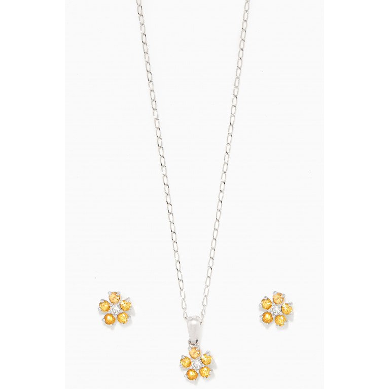 Baby Fitaihi - Floral Sapphire & Diamond Set