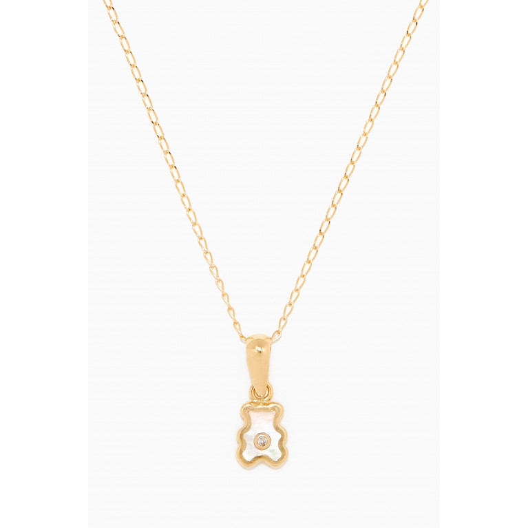 Baby Fitaihi - Bear Diamond Pendant Necklace in 18kt Yellow Gold Gold