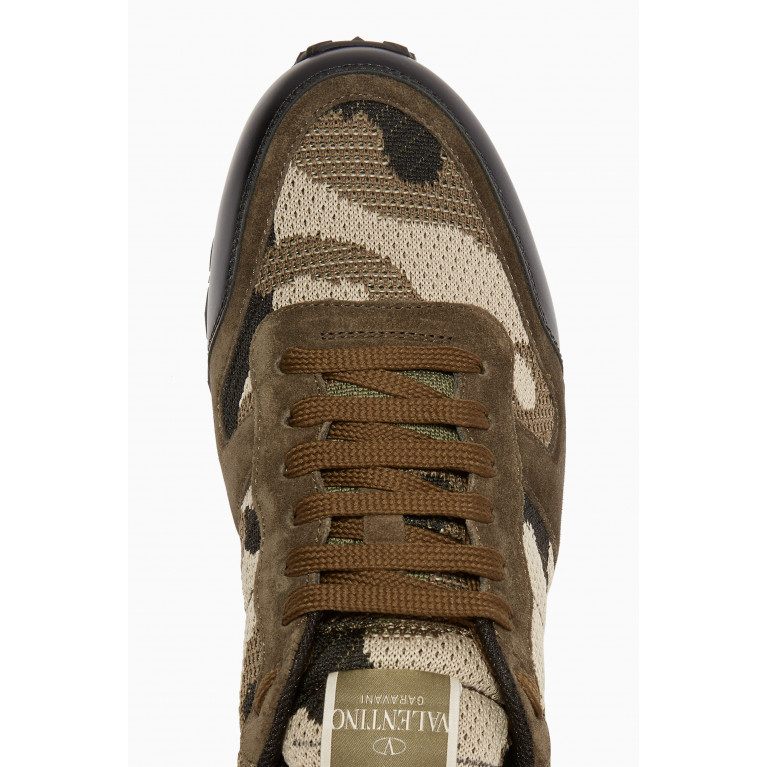 Valentino - Valentino Garavani Camouflage Rockrunner Sneakers