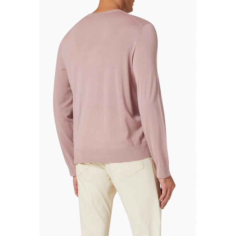 Theory - Regal Wool Crewneck Sweater Pink
