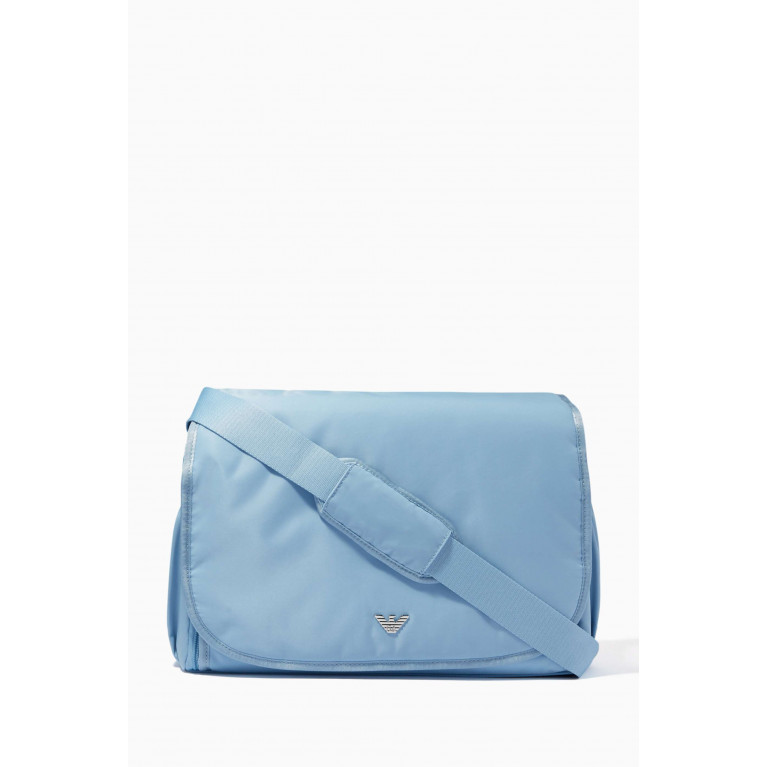 Emporio Armani - Logo Diaper Bag in Nylon Blue