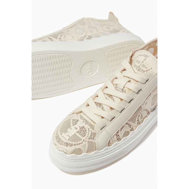 Chloé - Lauren Sneakers in Lace White