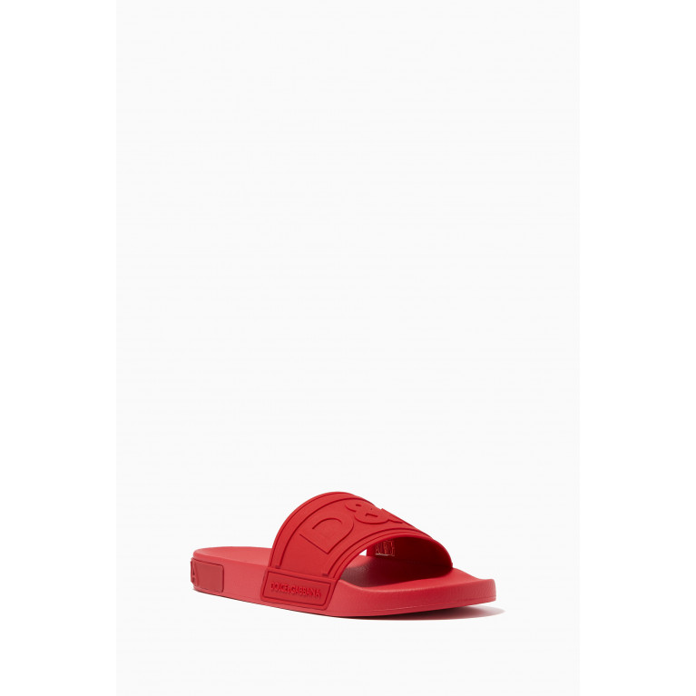 Dolce & Gabbana - DG Slides in Rubber Red