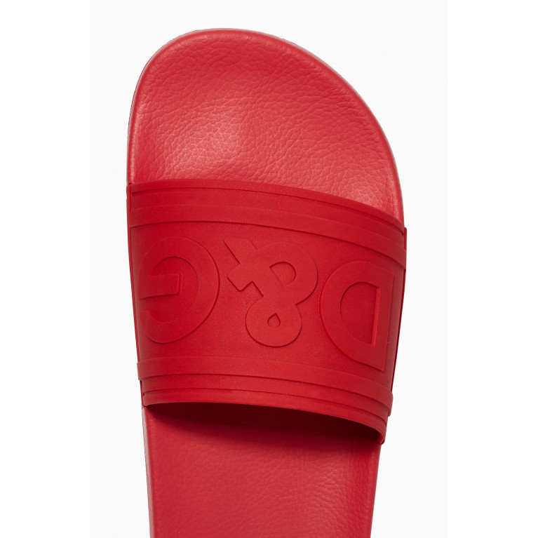 Dolce & Gabbana - DG Slides in Rubber Red