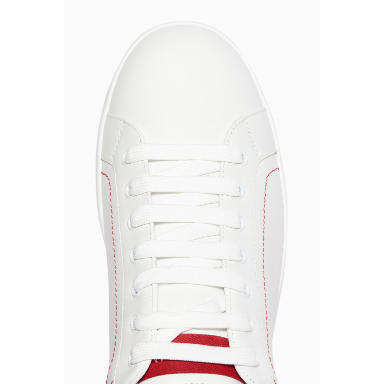 Dolce & Gabbana - Portofino Leather Sneakers Red