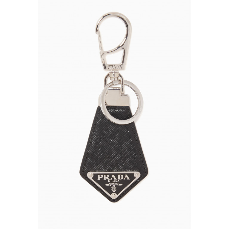 Prada - Saffiano Leather Logo Key Ring