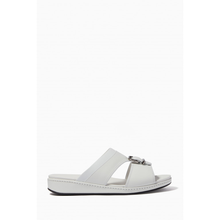 Prada - Saffiano Leather Sandals White