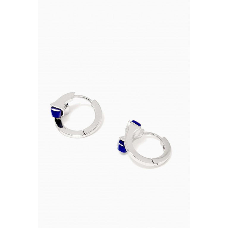 Marli - Cleo Lapis Lazuli & Diamond Huggie Earrings