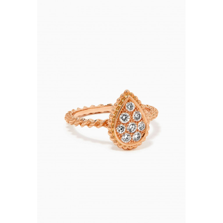 Boucheron - Serpent Bohème S Motif Diamond Ring in 18kt Rose Gold Rose Gold