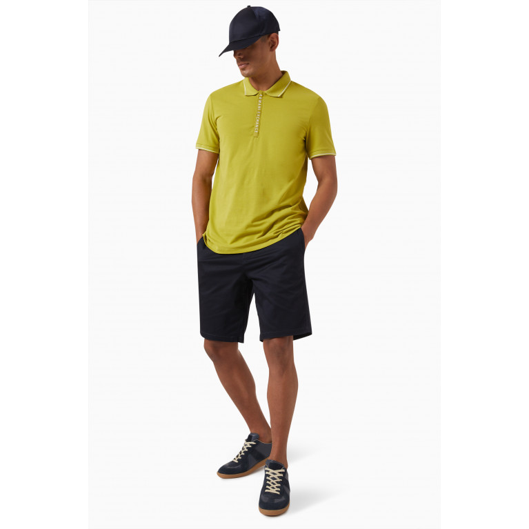 Armani - AX Logo Polo Shirt in Cotton-blend Green