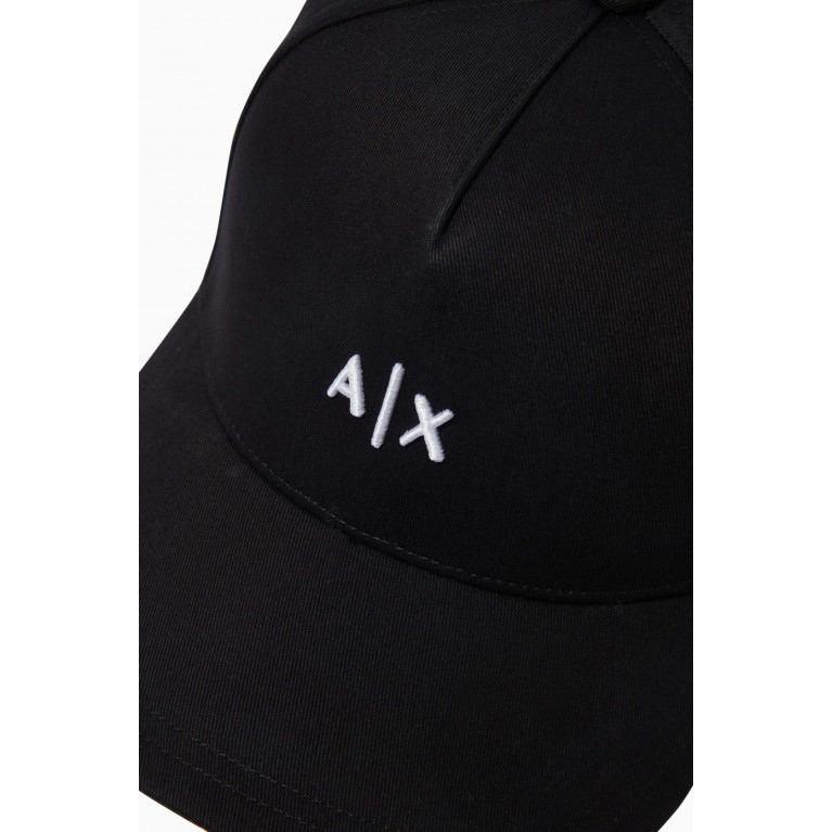 Armani Exchange - A|X Baseball Cap in Cotton Black