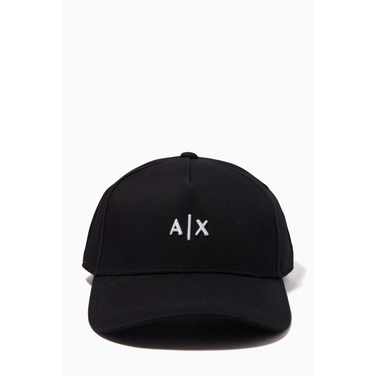 Armani Exchange - A|X Baseball Cap in Cotton Black