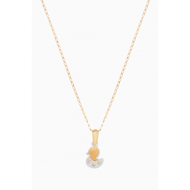 Baby Fitaihi - Duck 3D Diamond Pendant Necklace