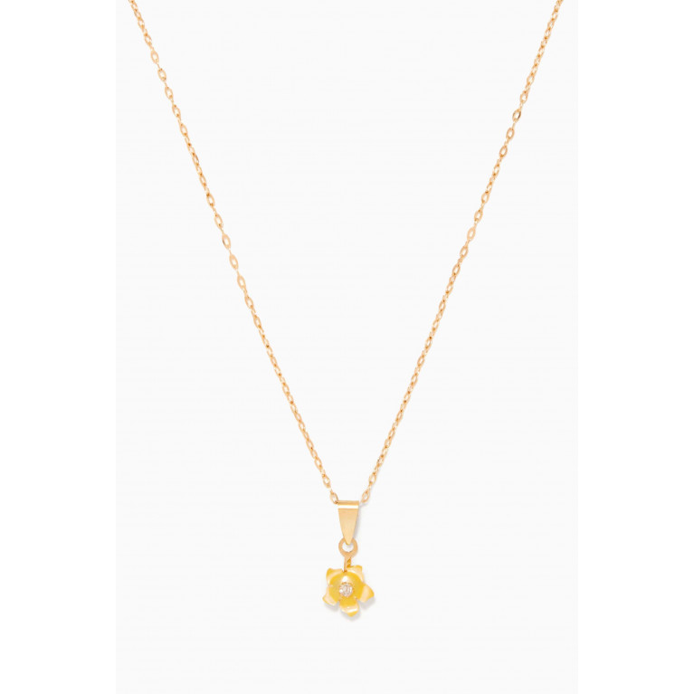 Baby Fitaihi - Floral Diamond Pendant Necklace