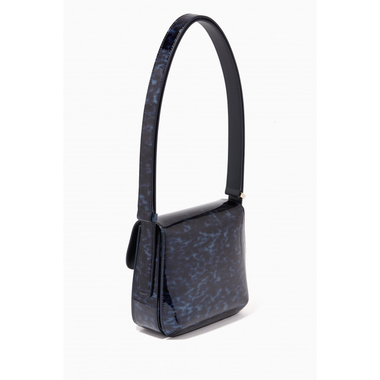 Giorgio Armani - La Prima Crossbody Bag in Tortoiseshell Leather Blue