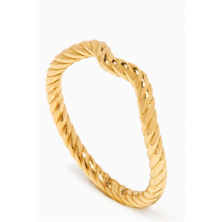 MKS Jewellery - Alyada Wave Ring in 18kt Gold