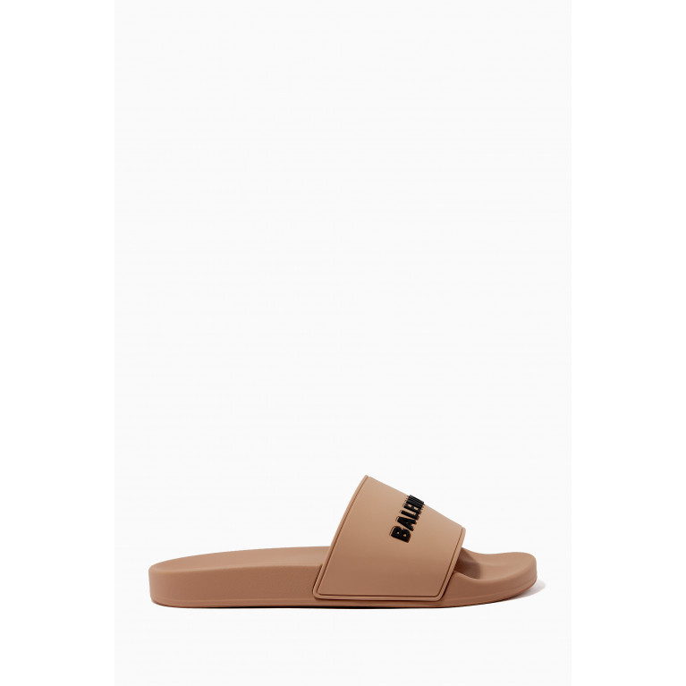 Balenciaga - Piscine Slide Sandal in Rubber Neutral