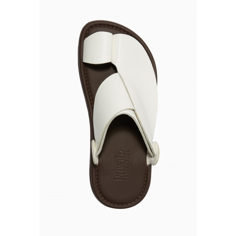 Private Collection - Arabian Deercalf Vela Sandals White