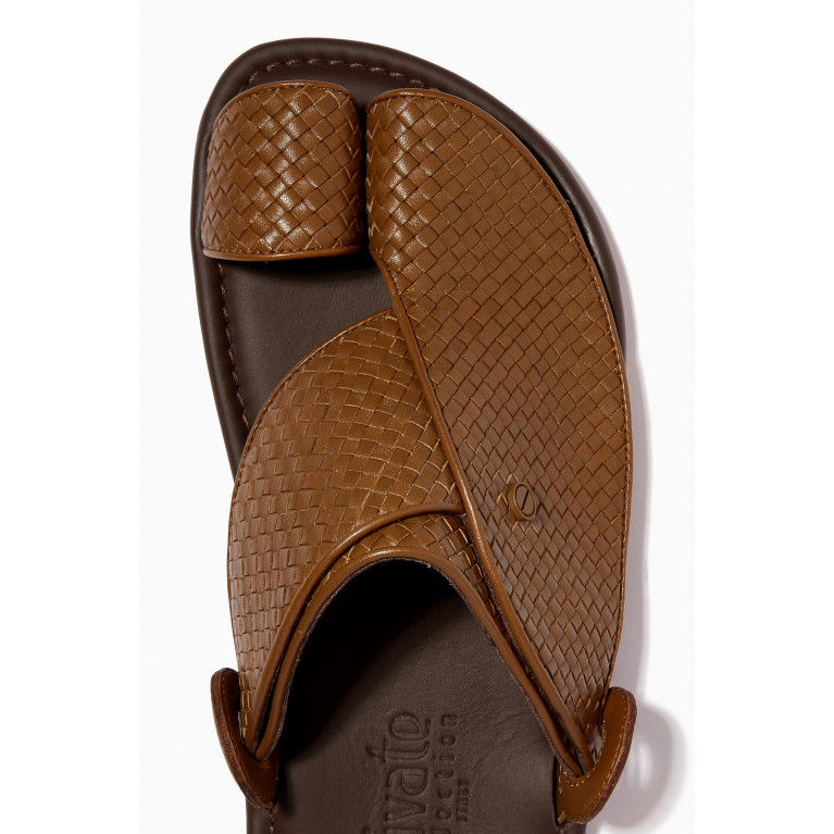 Private Collection - Arabian Softcalf Trecce Mini Sandals Green