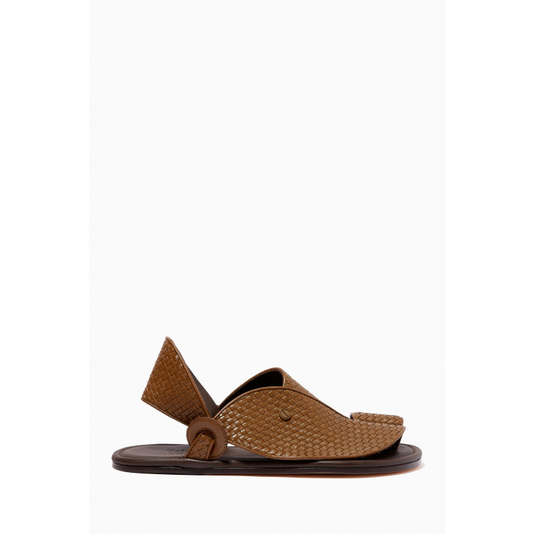 Private Collection - Arabian Softcalf Trecce Mini Sandals Green