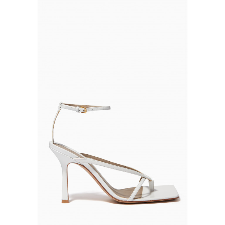 Bottega Veneta - Nappa Leather Stiletto Sandals White