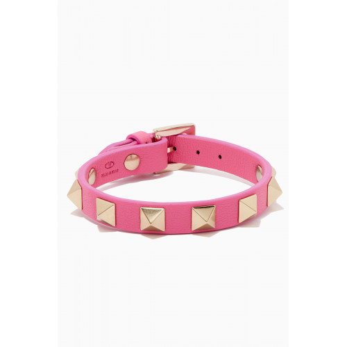 Valentino - Valentino Garavani Rockstud Bracelet in Leather Pink